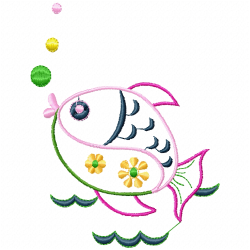 Fishes Embroidery Design 7 Fishes Embroidery Design 7